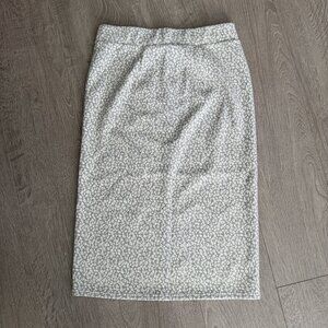 LOFT Green Leopard Print Pencil Skirt | NWT | Size S | 27" Length